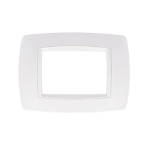 Set 4 Pezzi Bticino Living Light Compatibile, 1 Placca 3M Bianco, 1 Supporto 3M, 1 Shuko, 1 Presa Bipasso