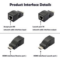 Adattatore da HDMI a RJ45, per cavo Cat 5e/6, per HDTV, PS4, STB, DVD