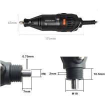 Mini Smerigliatrice Elettrica, Mini Trapano Multifunzione, 8.000-30.000 Giri/Min A velocità Variabile, 220V Con 3 accessori