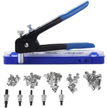 Set 100 Pezzi Rivettatrice Professionale Rivetti Dadi M3 M4 M5 M6 M8 | Pinza Pistola Manuale a Rivetti Filettati