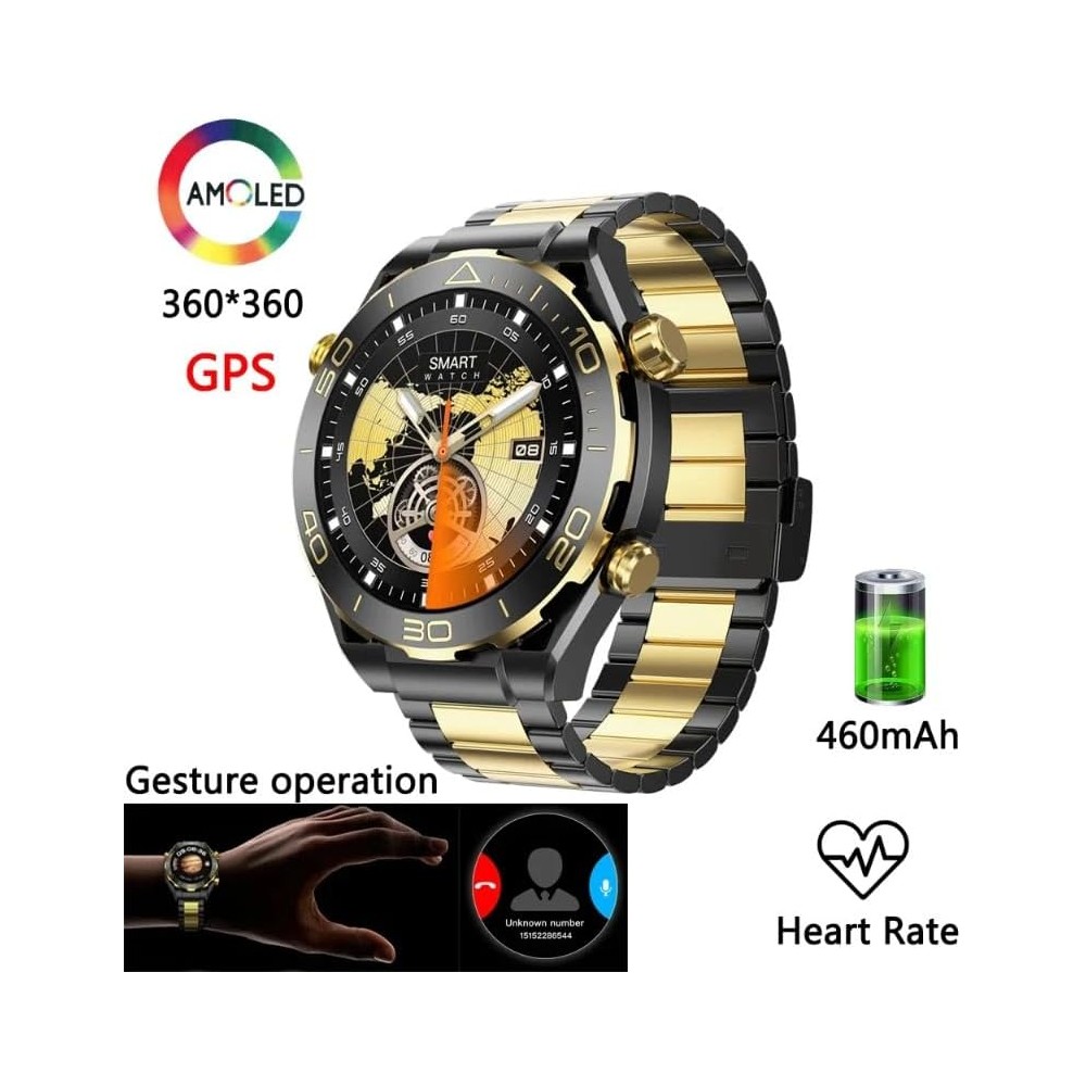 Smartwatch Z91 ProMax Android Amoled  460 mAh batteria NFC bussola ricarica wireless Con Base Di Ricarica Wireless