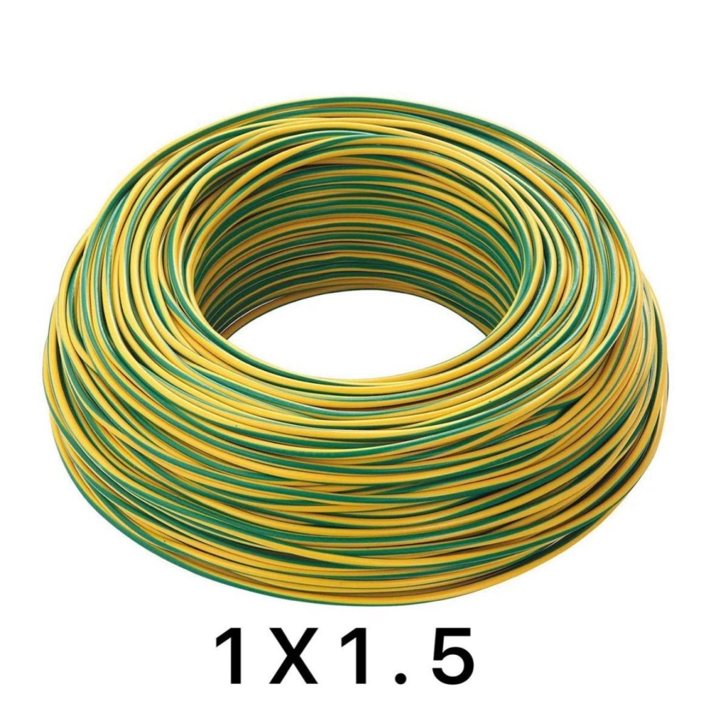 Cavo Elettrico FS17 450/750V Unipolare 1X1.5mm Colore Giallo Verde 100mt