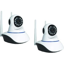 KIT 2 Telecamere IP CAMERA WI-FI HD 720p Motorizzata infrarossi Allarme Movimento Ambiente Interno con App YOOSEE