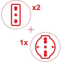 Adattatore Multipresa Tripla,con protezione sovraccarico ed interruttore,10A,Spina Rotante, Bianco, Confezione da 2