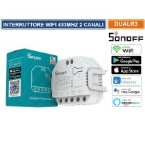 SONOFF Dual R3 Smart switch, APP e Controllo Vocale, Wi-Fi, 3 Modalità, Porte, Tende, Luci, Elettrodomestici