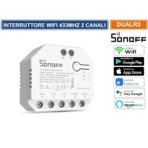 SONOFF Dual R3 Smart switch, APP e Controllo Vocale, Wi-Fi, 3 Modalità, Porte, Tende, Luci, Elettrodomestici