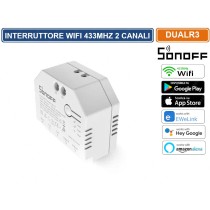 SONOFF Dual R3 Smart switch, APP e Controllo Vocale, Wi-Fi, 3 Modalità, Porte, Tende, Luci, Elettrodomestici