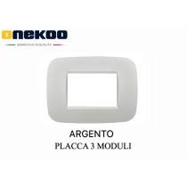 Placca 3M Compatibile Con Bticino Living Light Argento